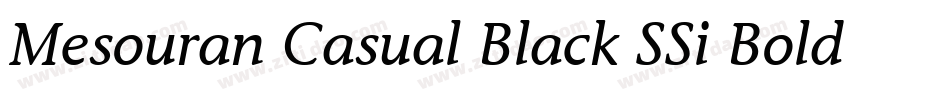 Mesouran Casual Black SSi Bold Italic字体转换